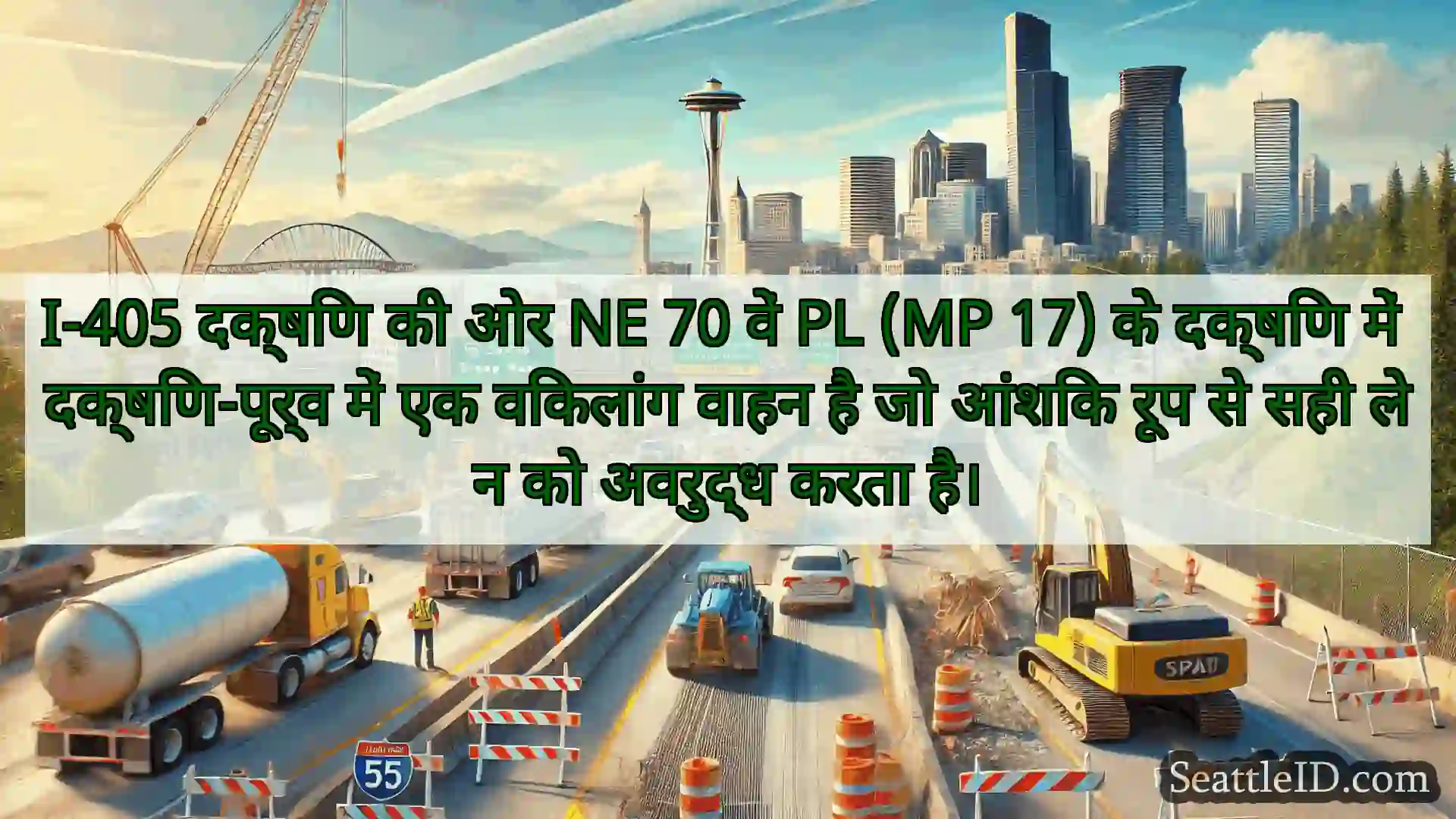 सिएटल परिवहन समाचार I-405 दक्षिण की ओर NE 70 वें PL