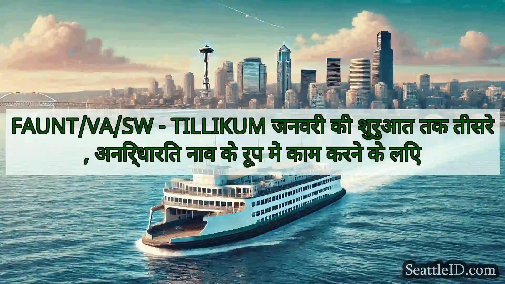 सिएटल फ़ेरी समाचार FAUNT/VA/SW - TILLIKUM जनवरी की
