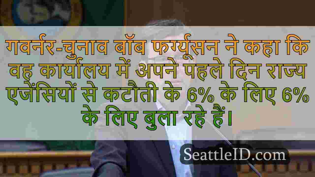 गवर्नर-चुनाव फर्ग्यूसन ने बजट की कमी को