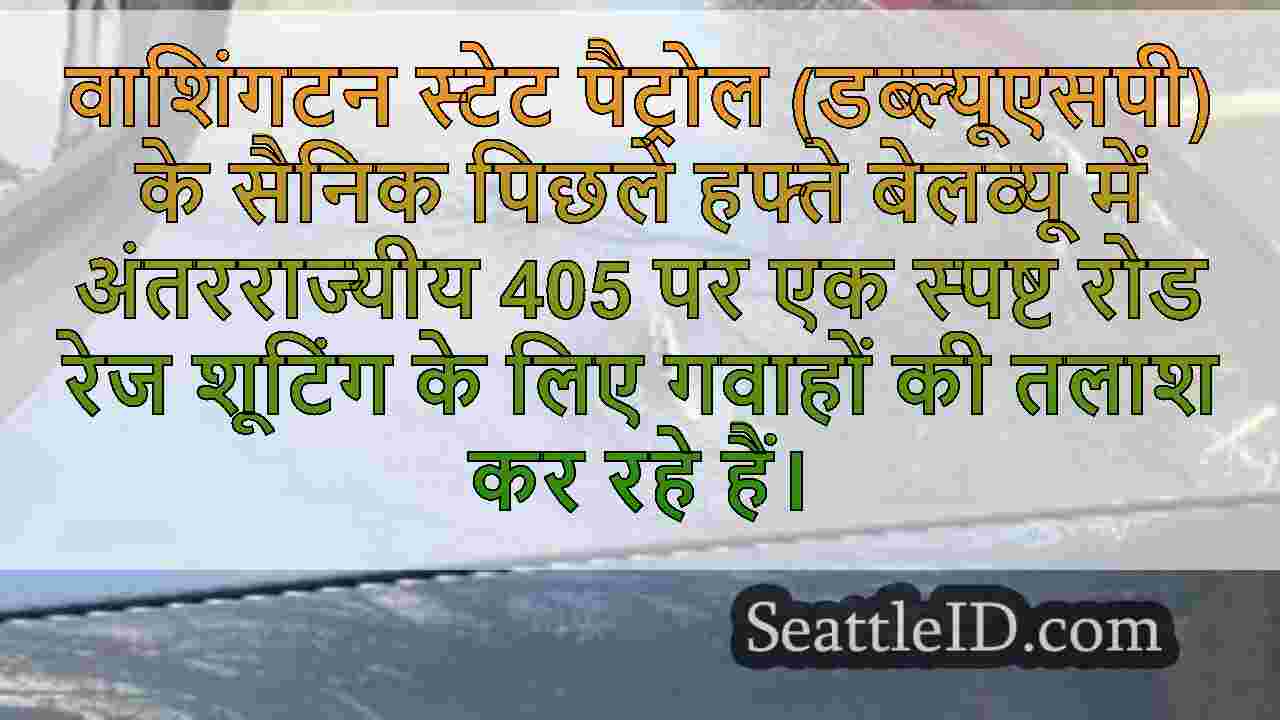 बेलेव्यू में I-405 पर स्पष्ट रोड रेज की