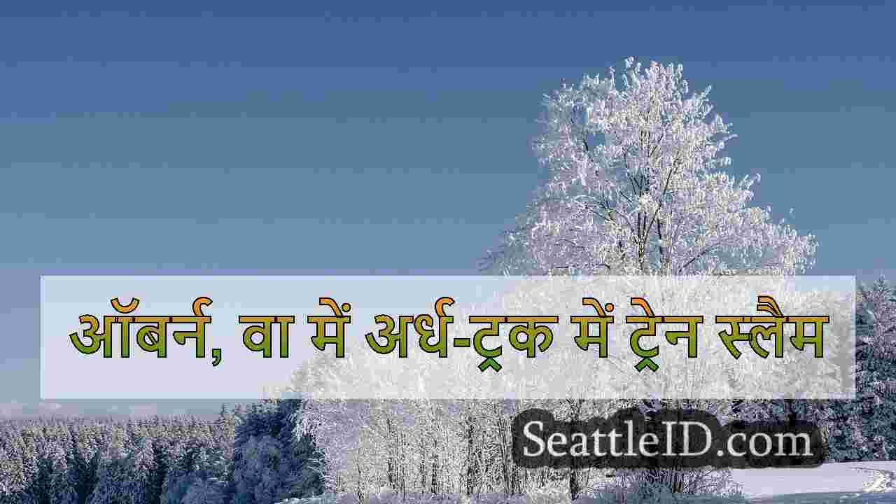 Amtrak ट्रेन ऑबर्न, WA में अर्ध-ट्रक