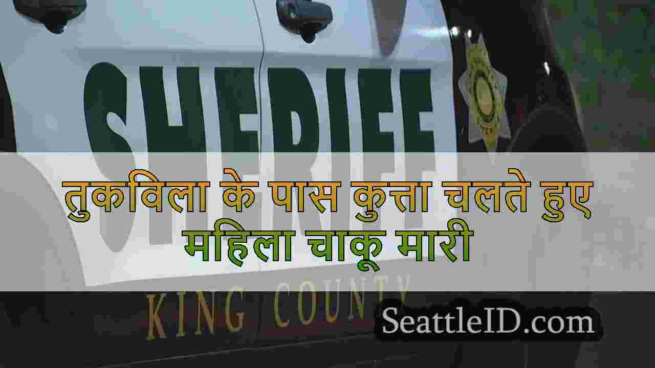 तुकविला के पास कुत्ता चलते हुए महिला
