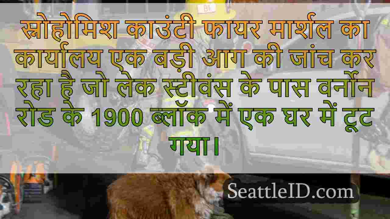 लेक स्टीवंस के पास घर में आग से पालतू