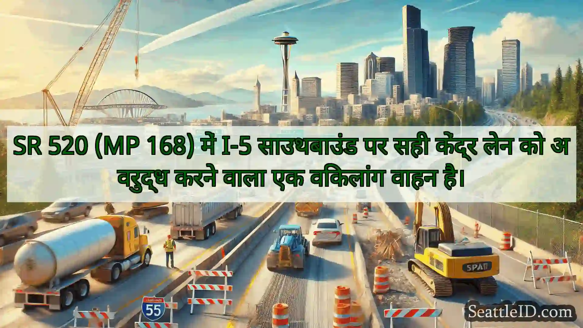 सिएटल परिवहन समाचार SR 520 (MP 168) में I-5 साउथबाउंड