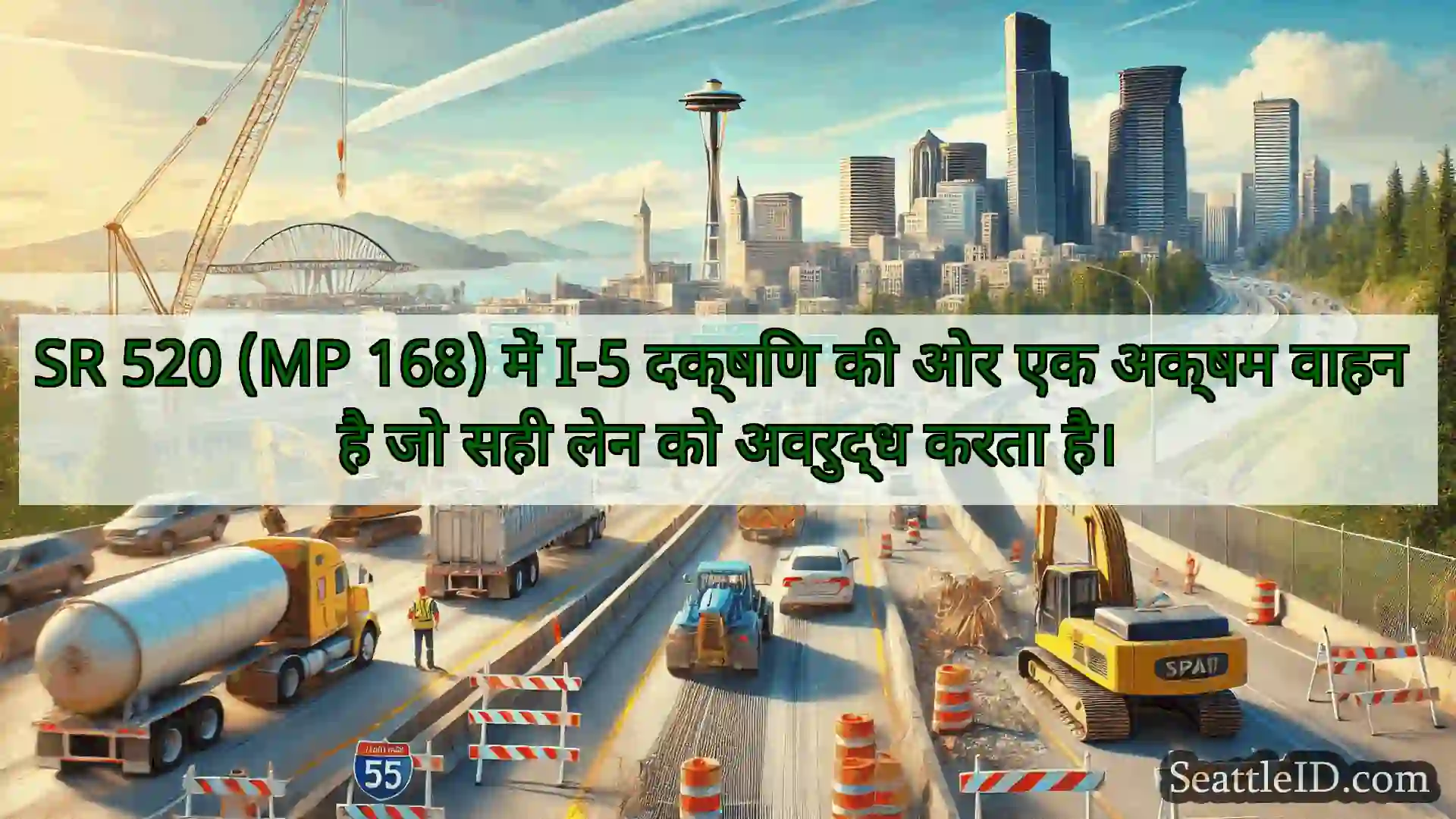 सिएटल परिवहन समाचार SR 520 (MP 168) में I-5 दक्षिण की