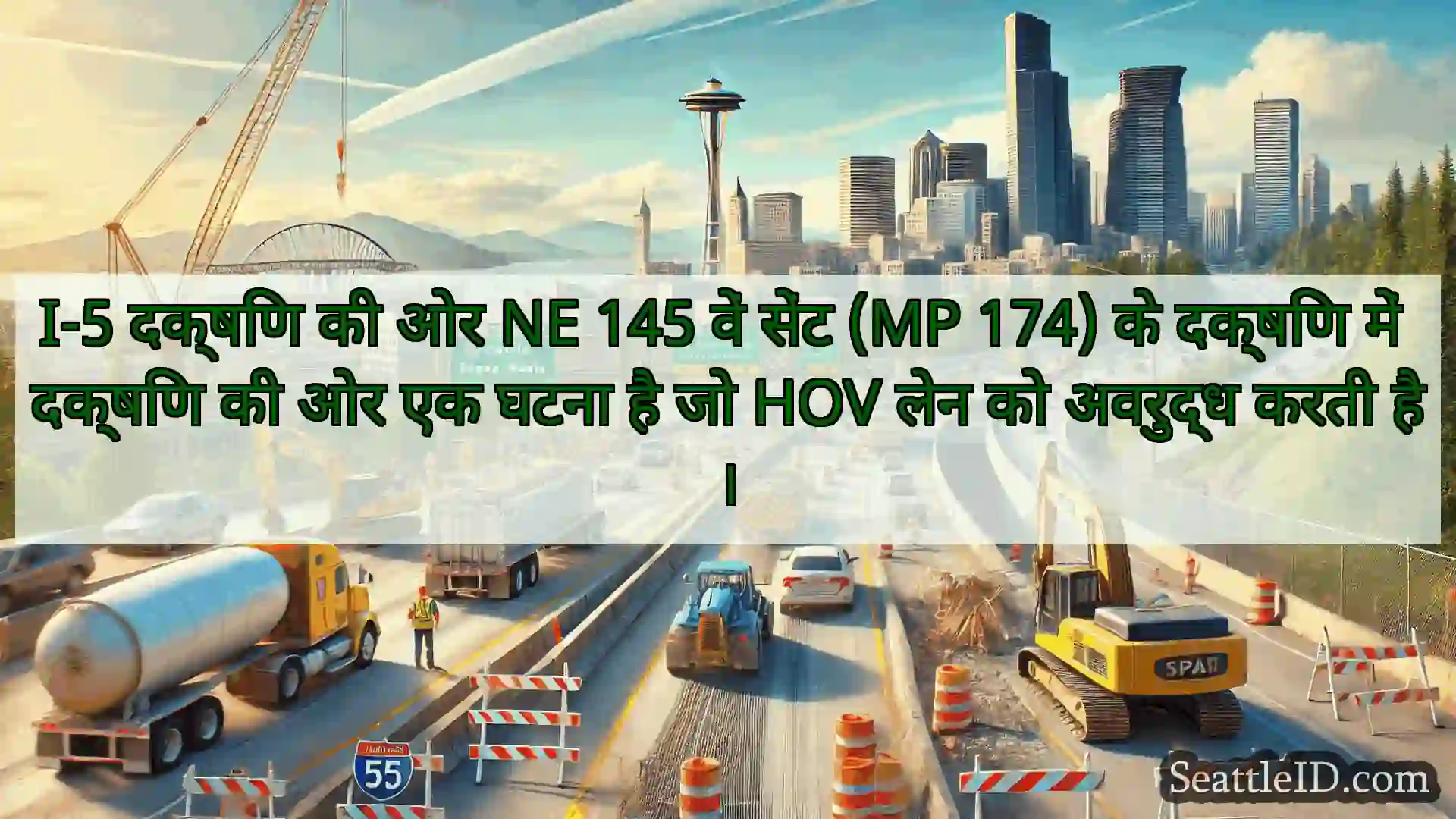 सिएटल परिवहन समाचार I-5 दक्षिण की ओर NE 145 वें सेंट