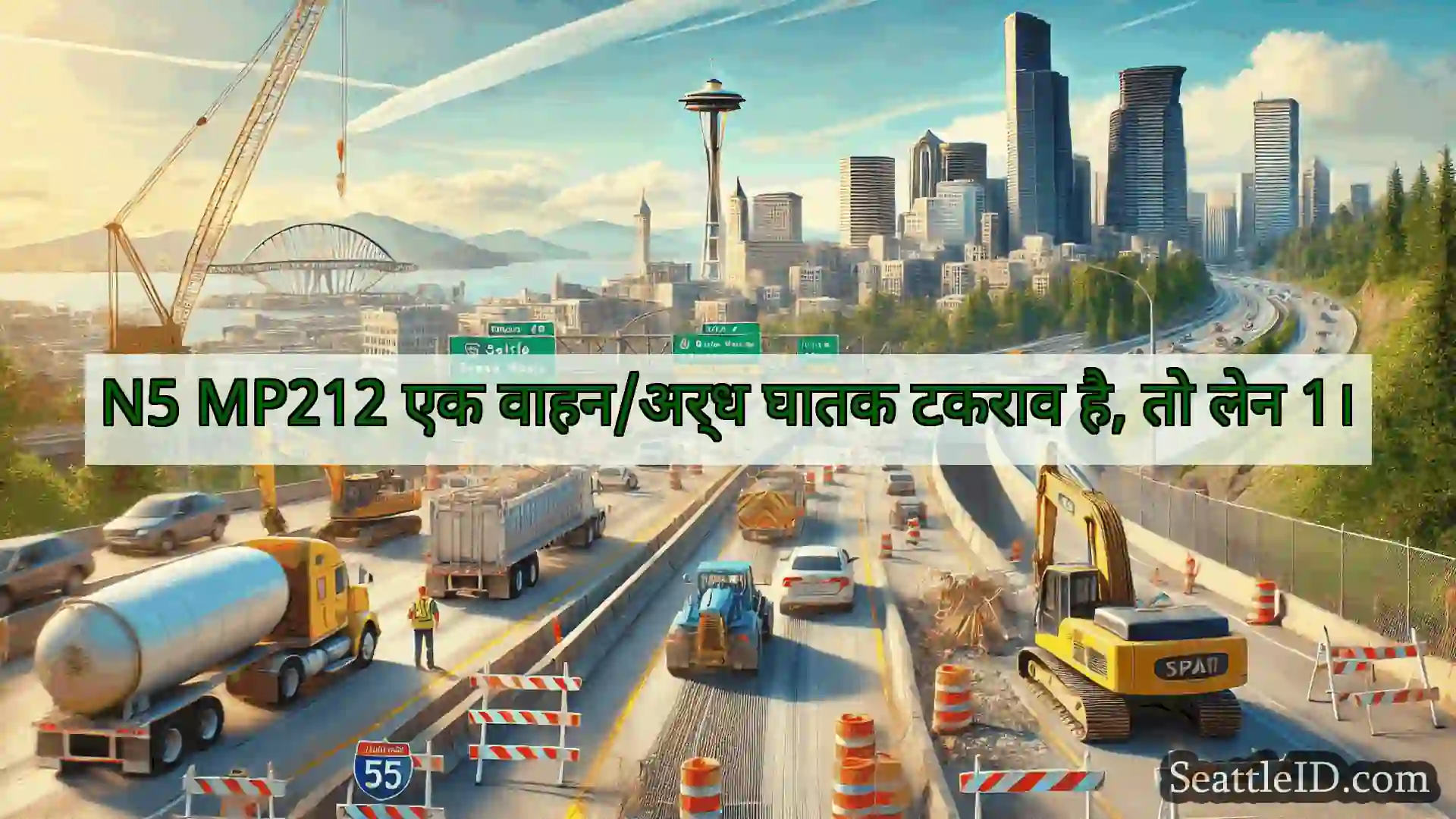 सिएटल परिवहन समाचार N5 MP212 एक वाहन/अर्ध घातक टकराव
