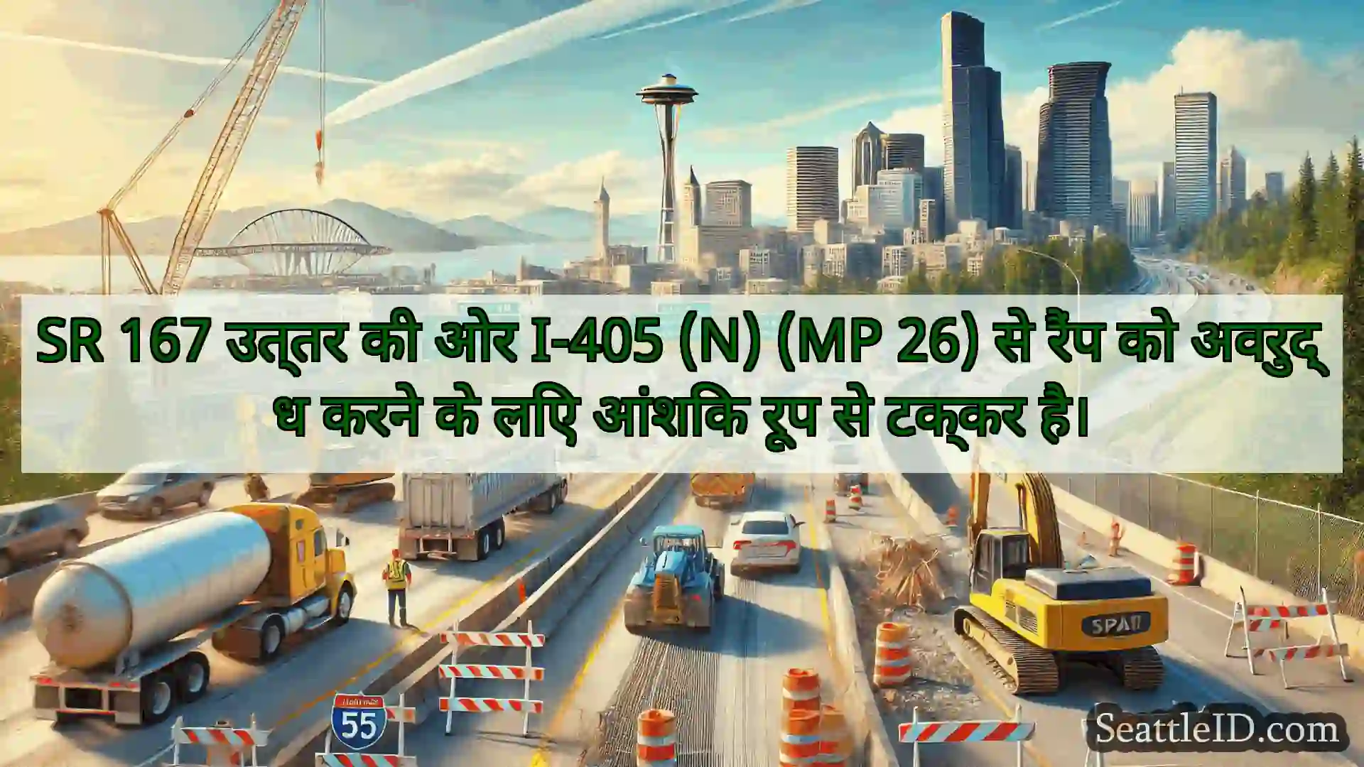 सिएटल परिवहन समाचार SR 167 उत्तर की ओर I-405 (N) (MP