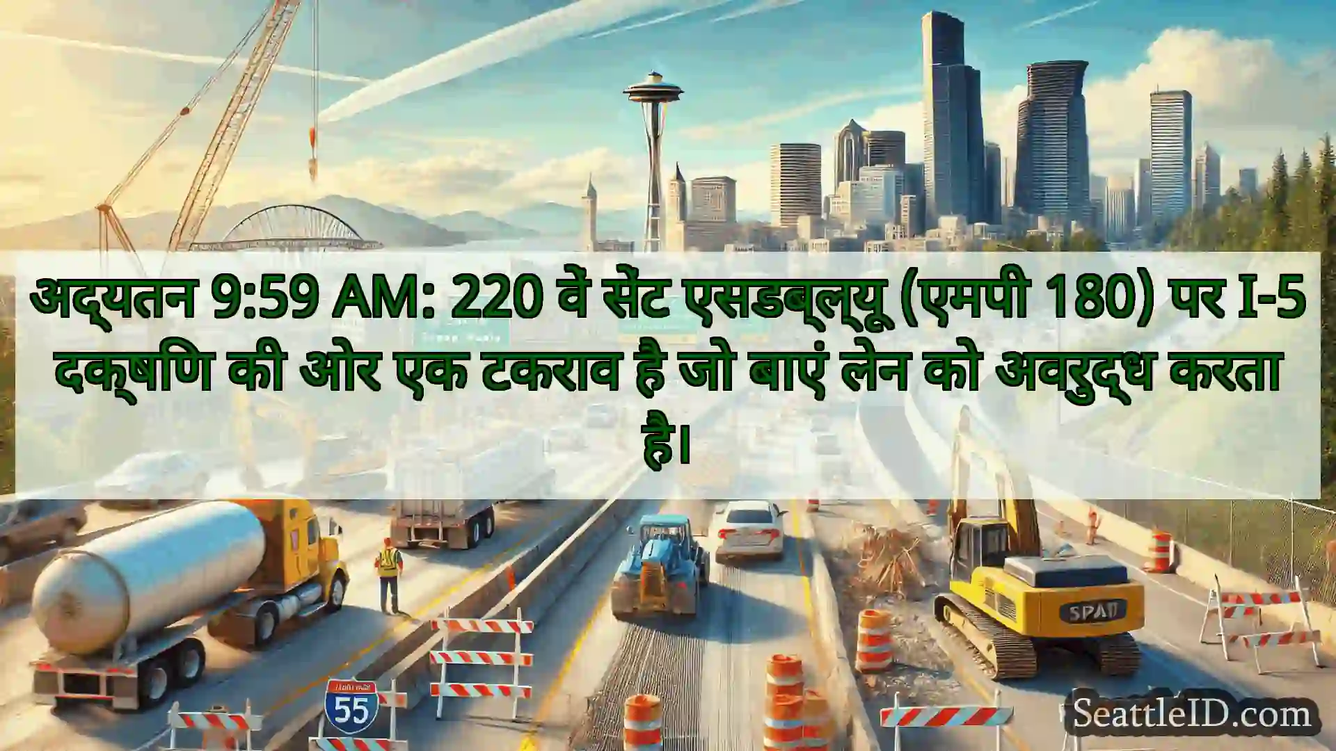सिएटल परिवहन समाचार अद्यतन 9:59 AM: 220 वें सेंट