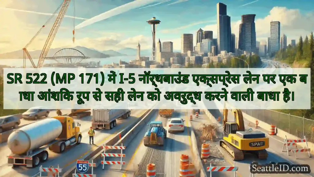 सिएटल परिवहन समाचार SR 522 (MP 171) में I-5 नॉर्थबाउंड