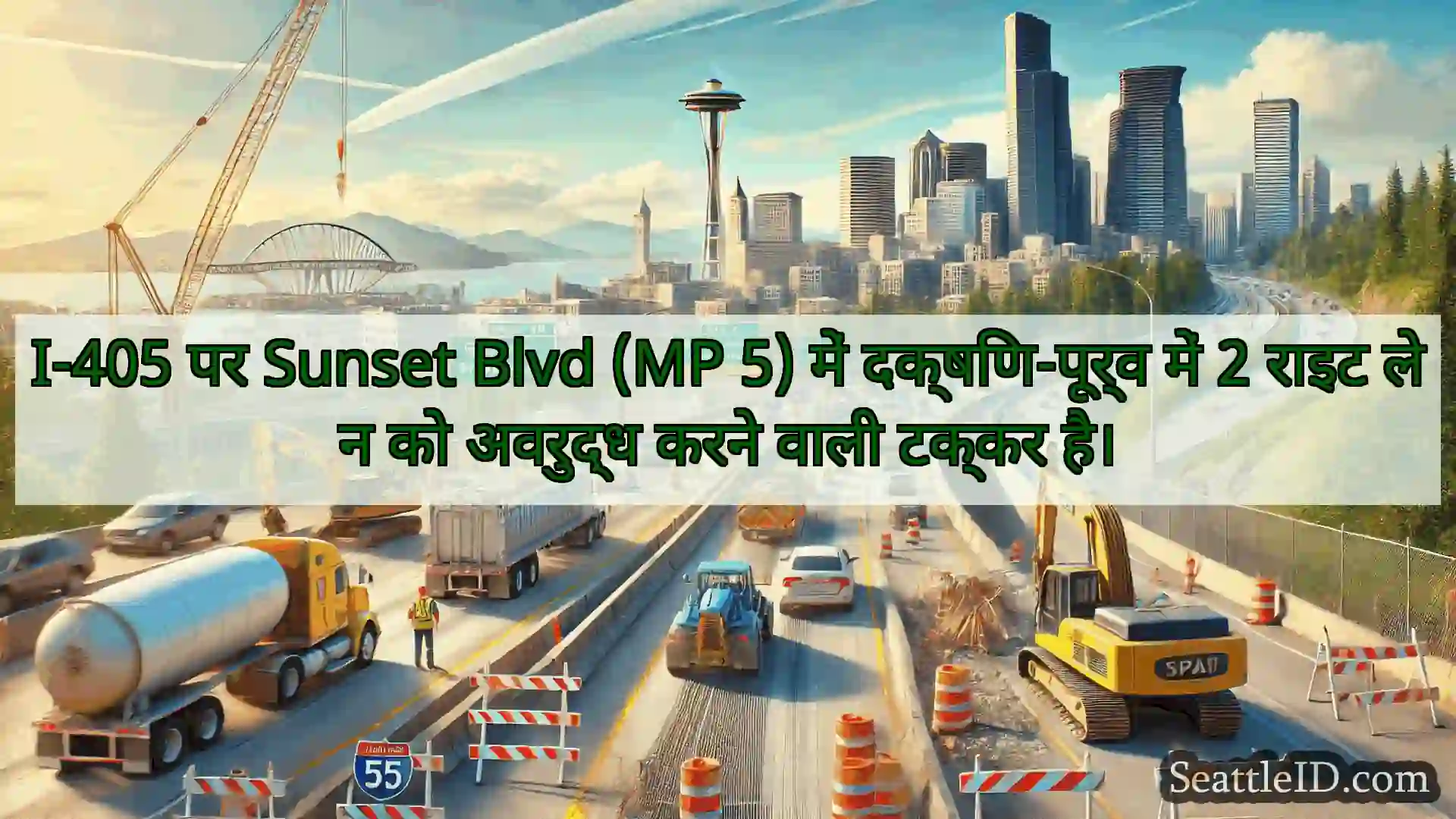 सिएटल परिवहन समाचार I-405 पर Sunset Blvd (MP 5) में