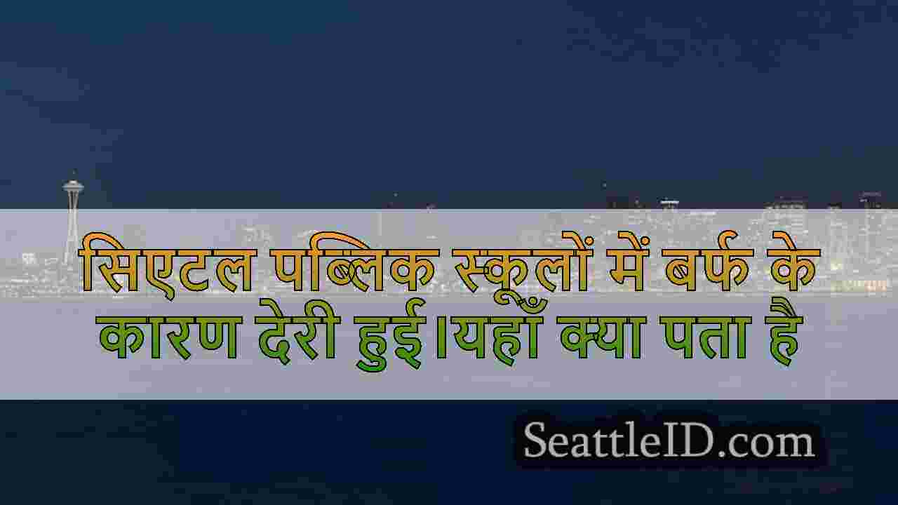 सिएटल पब्लिक स्कूलों में बर्फ के कारण