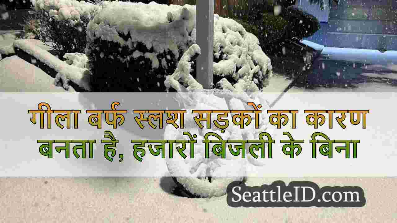 गीला बर्फ स्लश सड़कों का कारण बनता है,