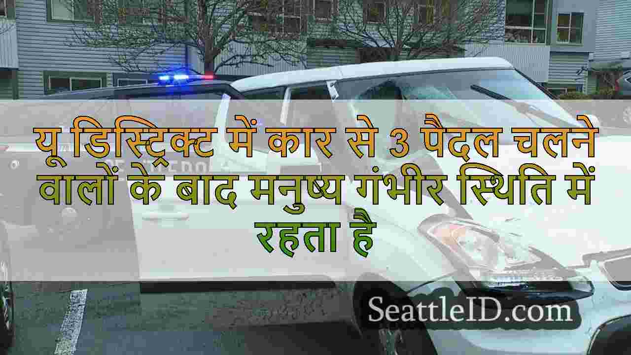 यू डिस्ट्रिक्ट में कार से 3 पैदल चलने