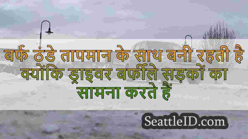 बर्फ ठंडे तापमान के साथ बनी रहती है
