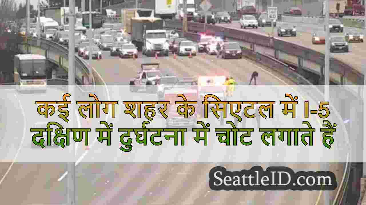 कई लोग शहर के सिएटल में I-5 दक्षिण में