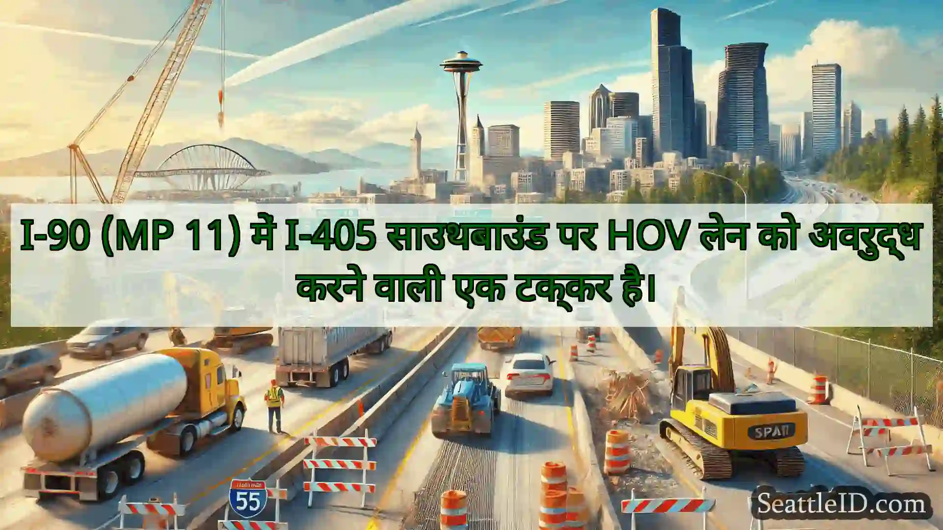 सिएटल परिवहन समाचार I-90 (MP 11) में I-405 साउथबाउंड
