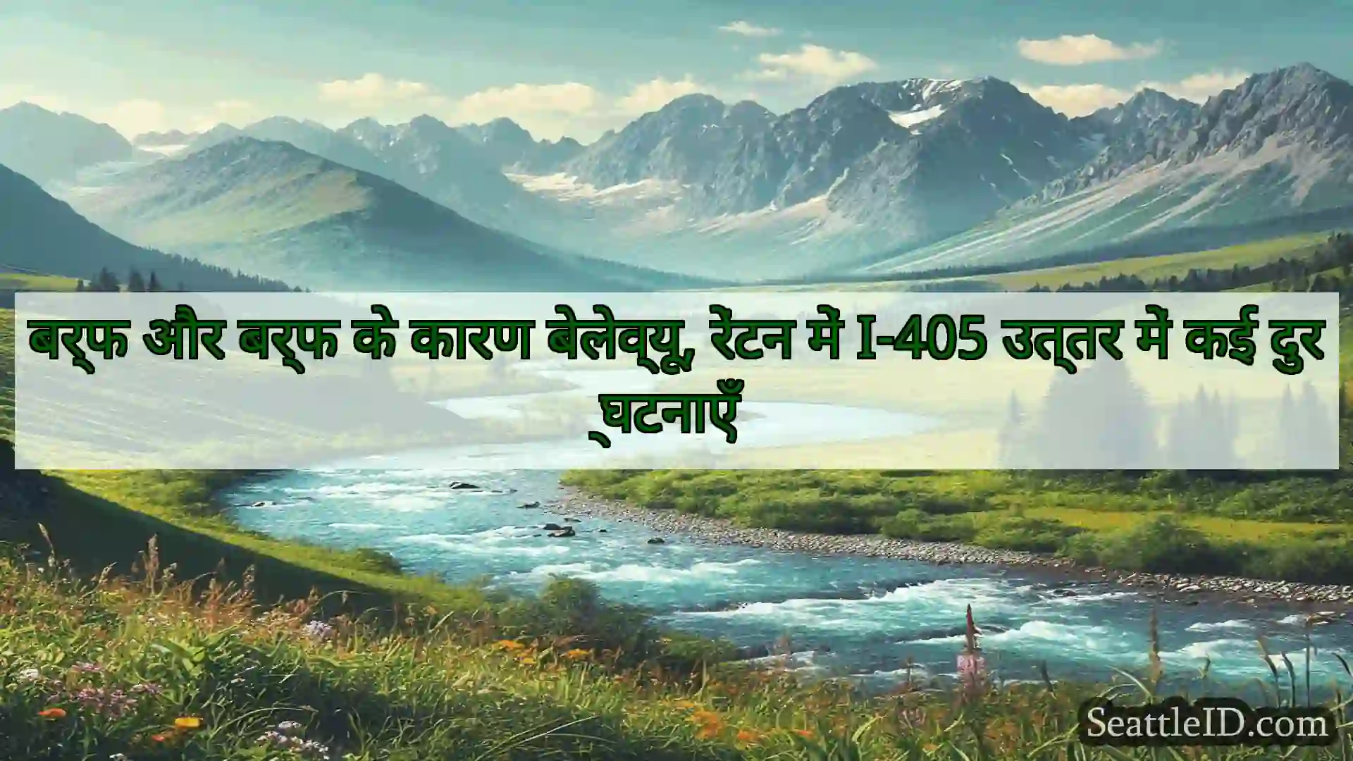 सिएटल समाचार बर्फ और बर्फ के कारण बेलेव्यू,