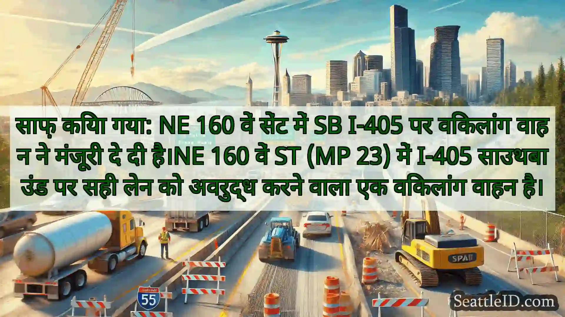 सिएटल परिवहन समाचार साफ़ किया गया: NE 160 वें सेंट में