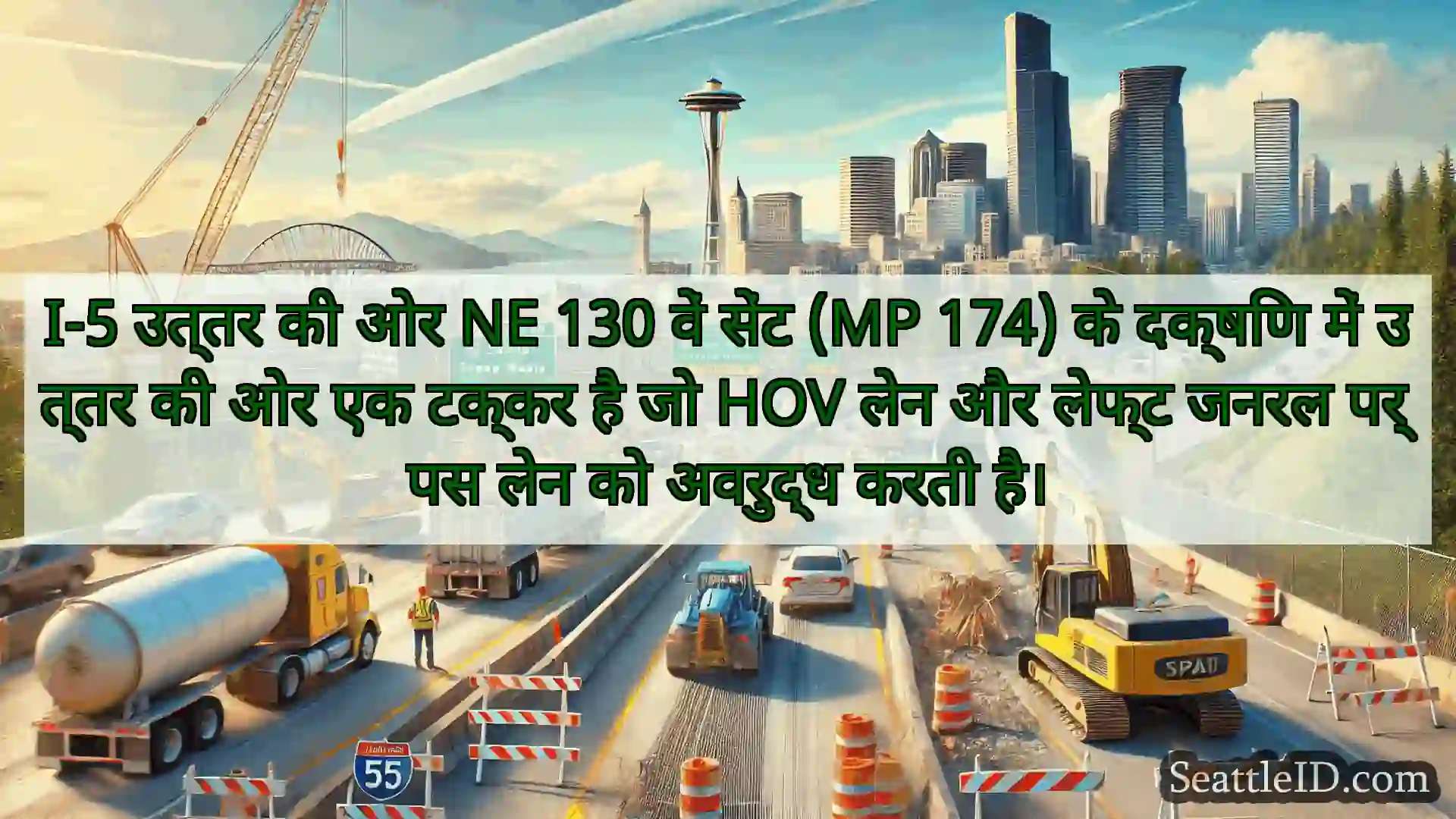 सिएटल परिवहन समाचार I-5 उत्तर की ओर NE 130 वें सेंट