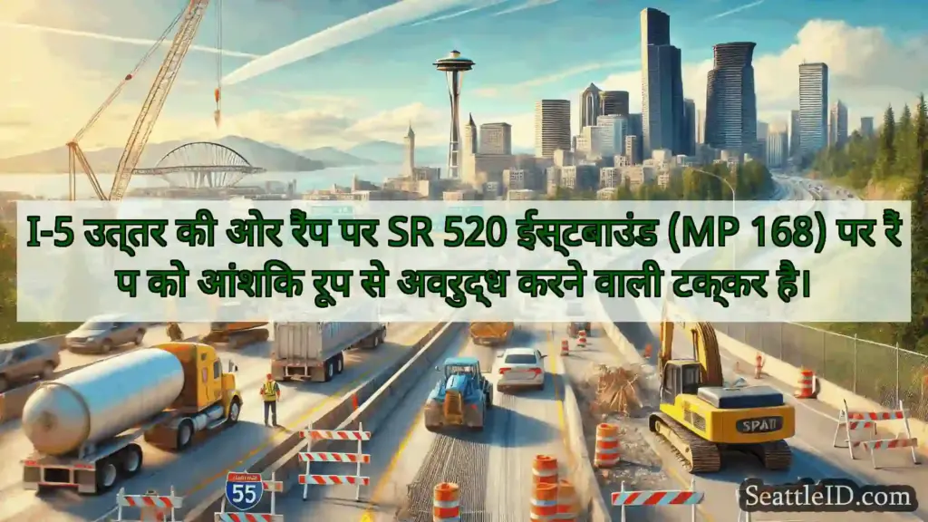 I-5 उत्तर की ओर रैंप पर SR 520 ईस्टबाउंड (MP 168)