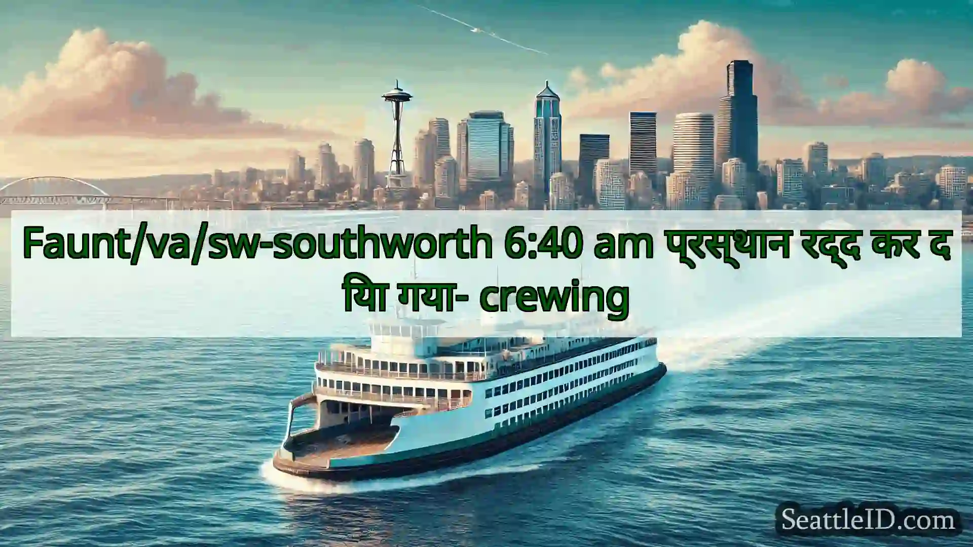 Faunt/va/sw-southworth 6:40 am प्रस्थान रद्द कर