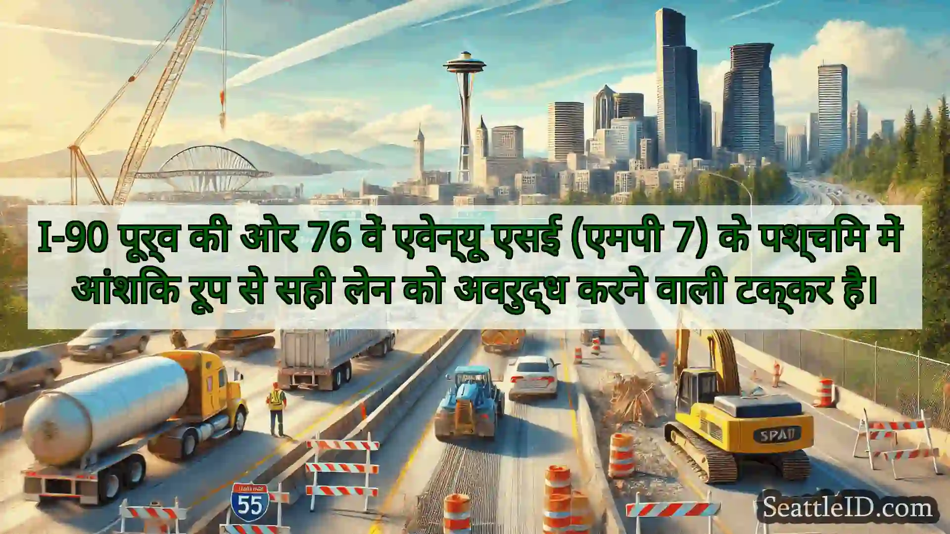 I-90 पूर्व की ओर 76 वें एवेन्यू एसई (एमपी 7) के