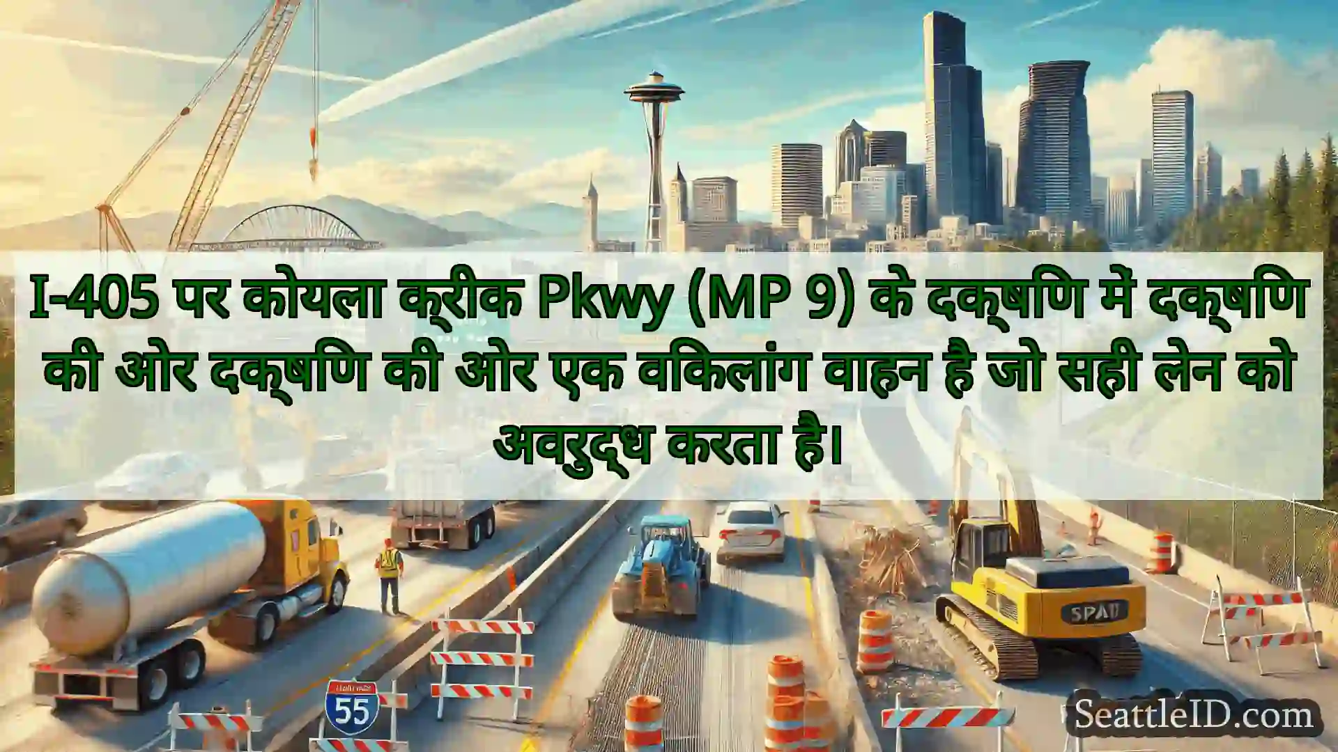 I-405 पर कोयला क्रीक Pkwy (MP 9) के दक्षिण में