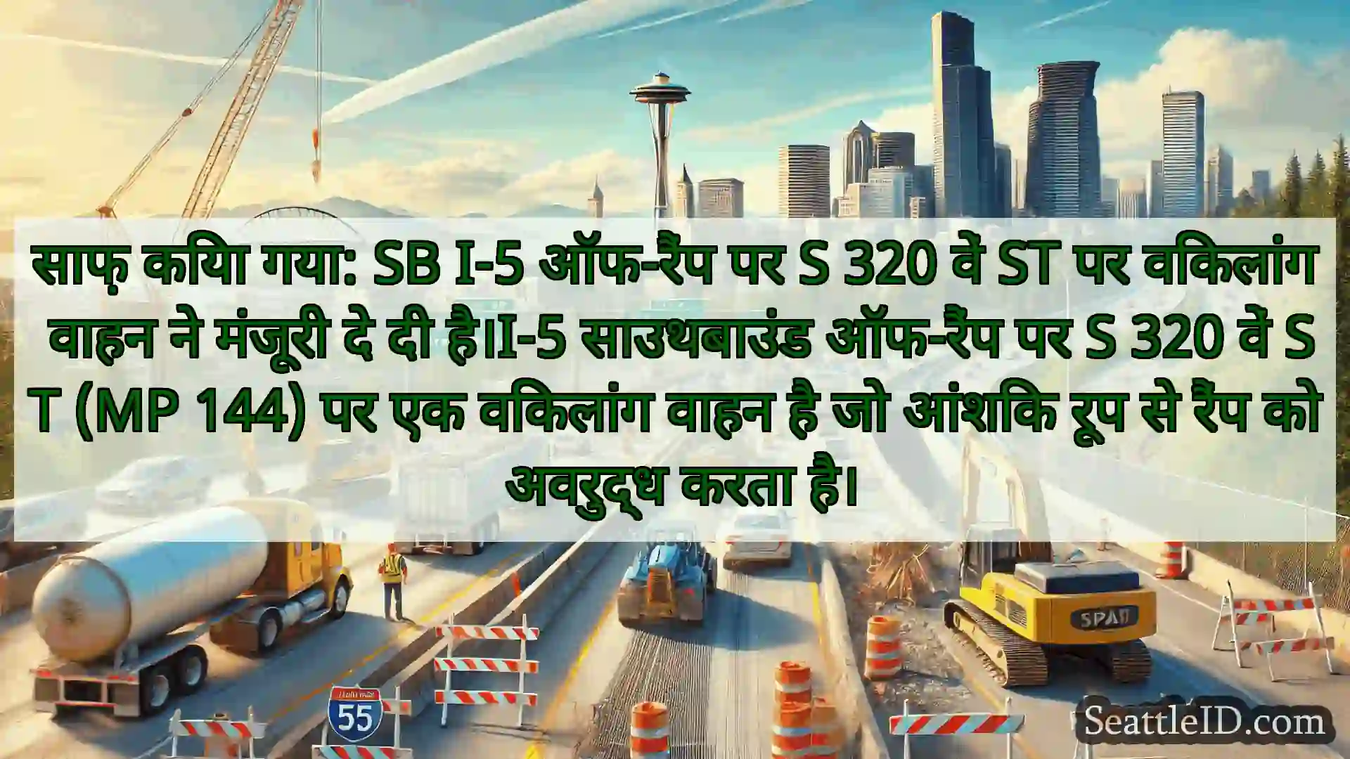 साफ़ किया गया: SB I-5 ऑफ-रैंप पर S 320 वें ST पर
