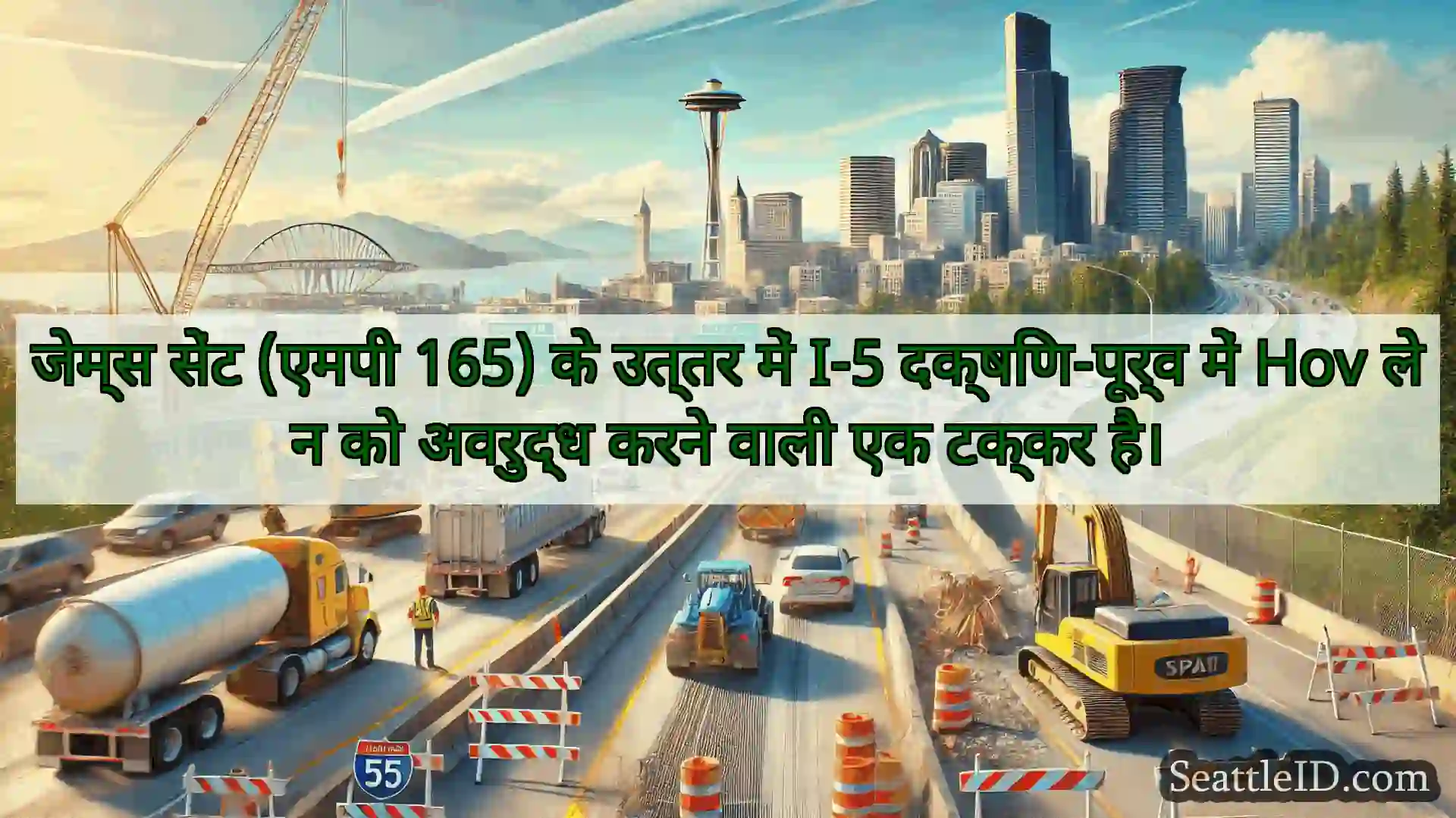 जेम्स सेंट (एमपी 165) के उत्तर में I-5
