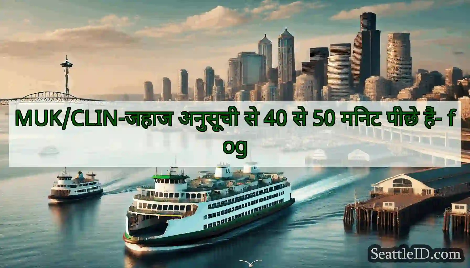 MUK/CLIN-जहाज अनुसूची से 40 से 50 मिनट पीछे हैं-