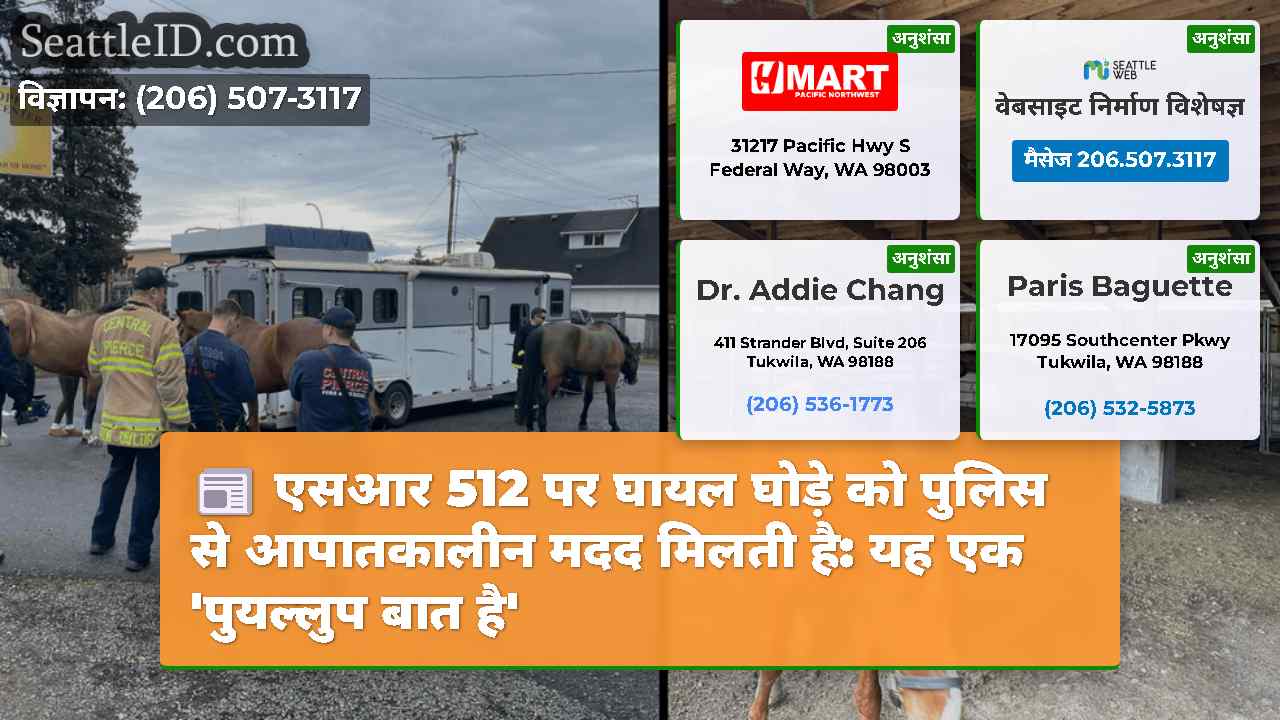 एसआर 512 पर घायल घोड़े को पुलिस से आपातकालीन मदद