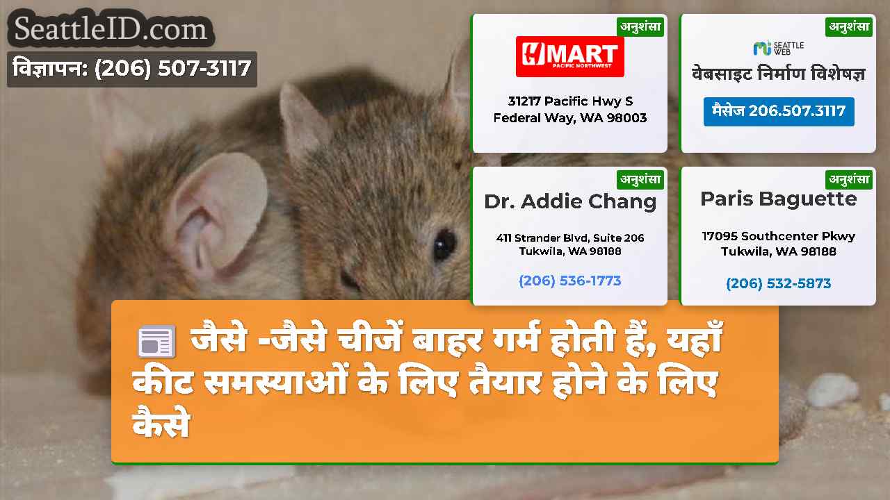 जैसे -जैसे चीजें बाहर गर्म होती हैं, यहाँ कीट