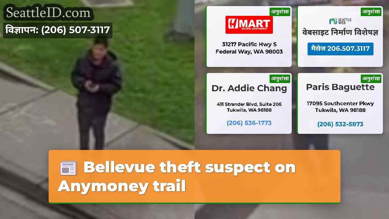 Bellevue theft suspect on Anymoney trail