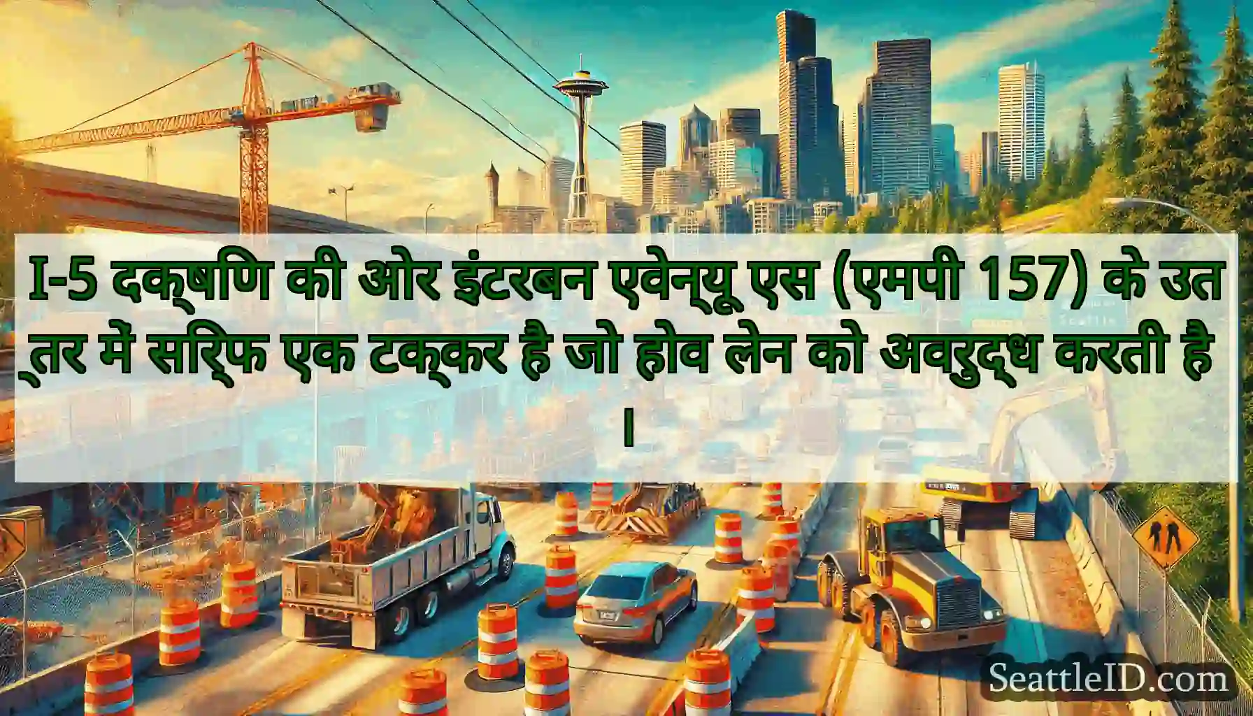 I-5 दक्षिण की ओर इंटरबन एवेन्यू एस (एमपी 157) के