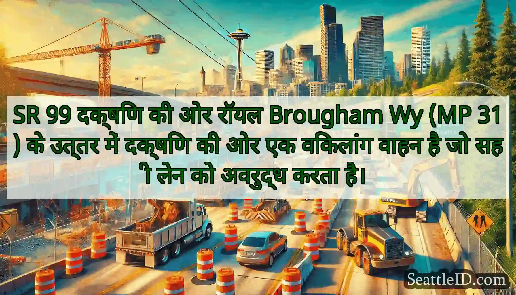 SR 99 दक्षिण की ओर रॉयल Brougham Wy (MP 31) के