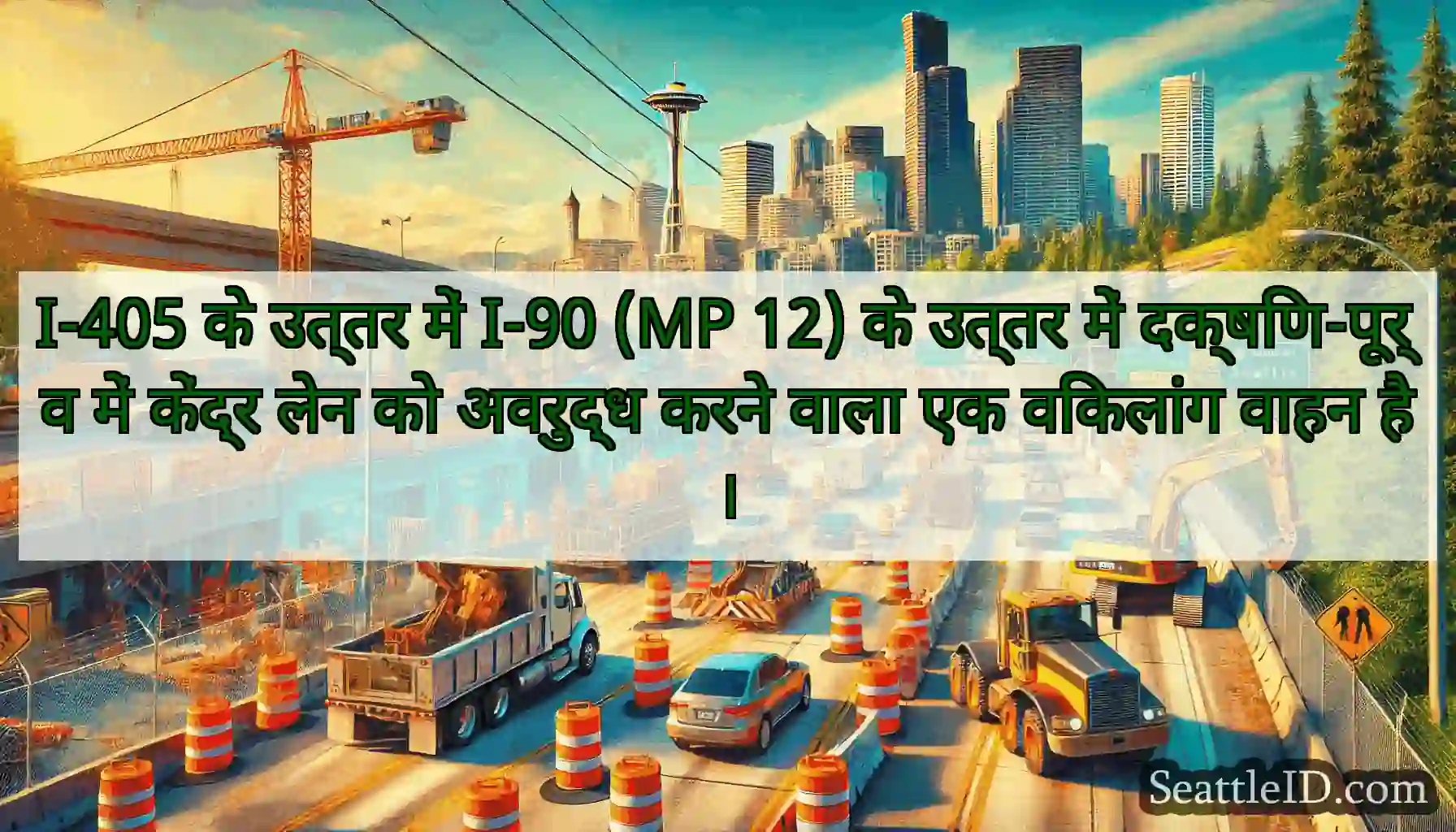I-405 के उत्तर में I-90 (MP 12) के उत्तर में