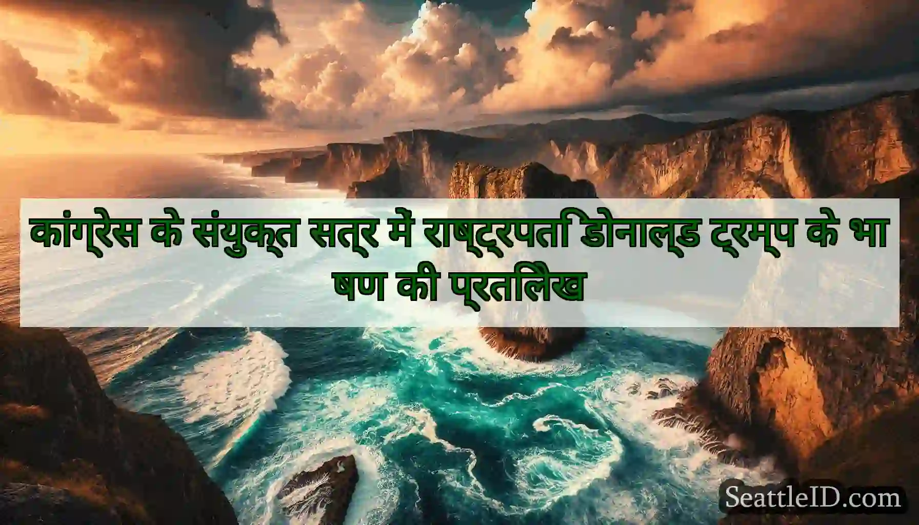 कांग्रेस के संयुक्त सत्र में राष्ट्रपति डोनाल्ड