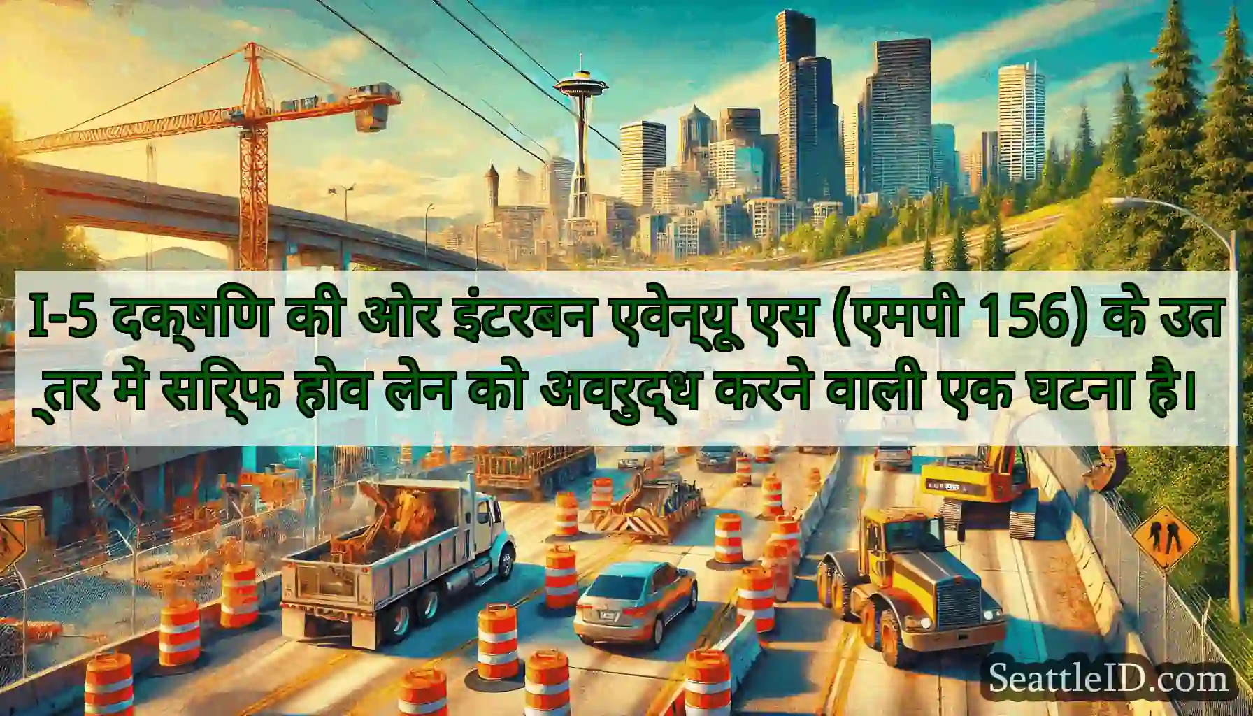I-5 दक्षिण की ओर इंटरबन एवेन्यू एस (एमपी 156) के