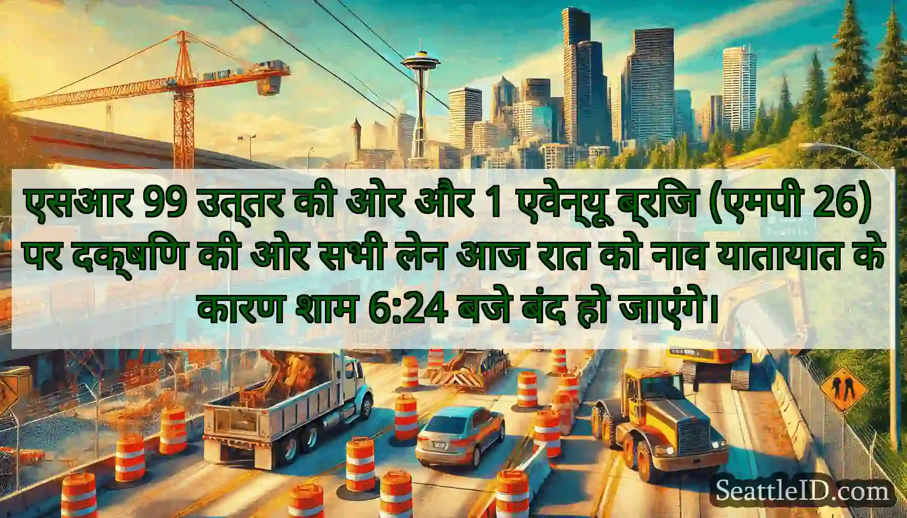 एसआर 99 उत्तर की ओर और 1 एवेन्यू ब्रिज (एमपी 26)