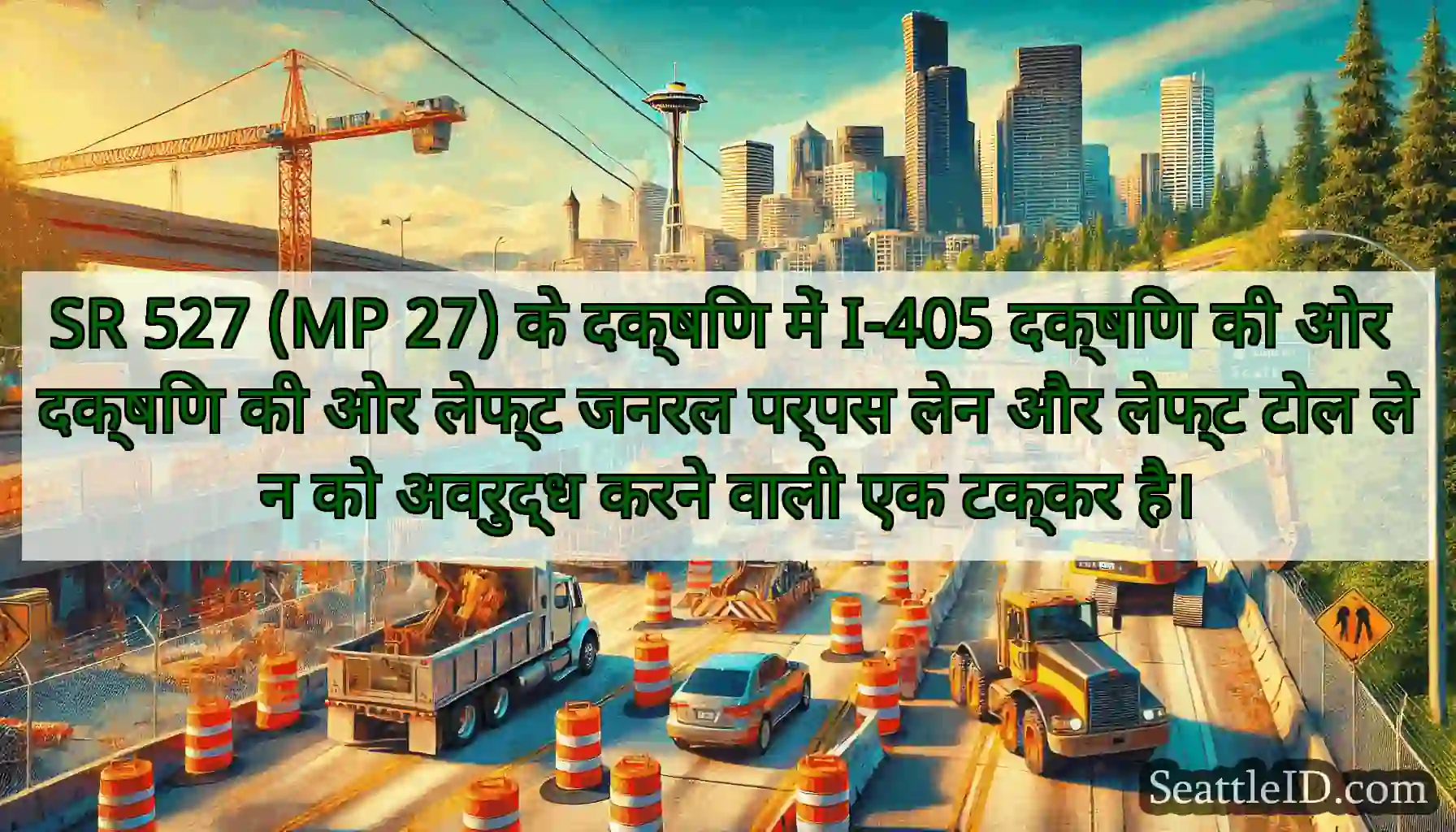SR 527 (MP 27) के दक्षिण में I-405 दक्षिण की ओर