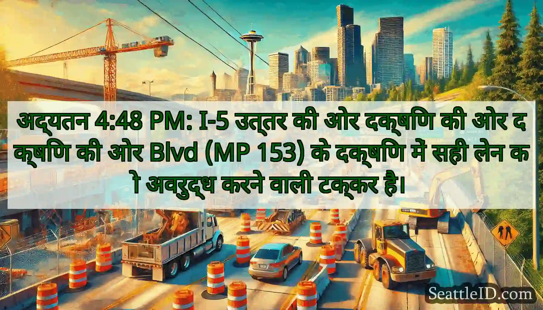 अद्यतन 4:48 PM: I-5 उत्तर की ओर दक्षिण की ओर