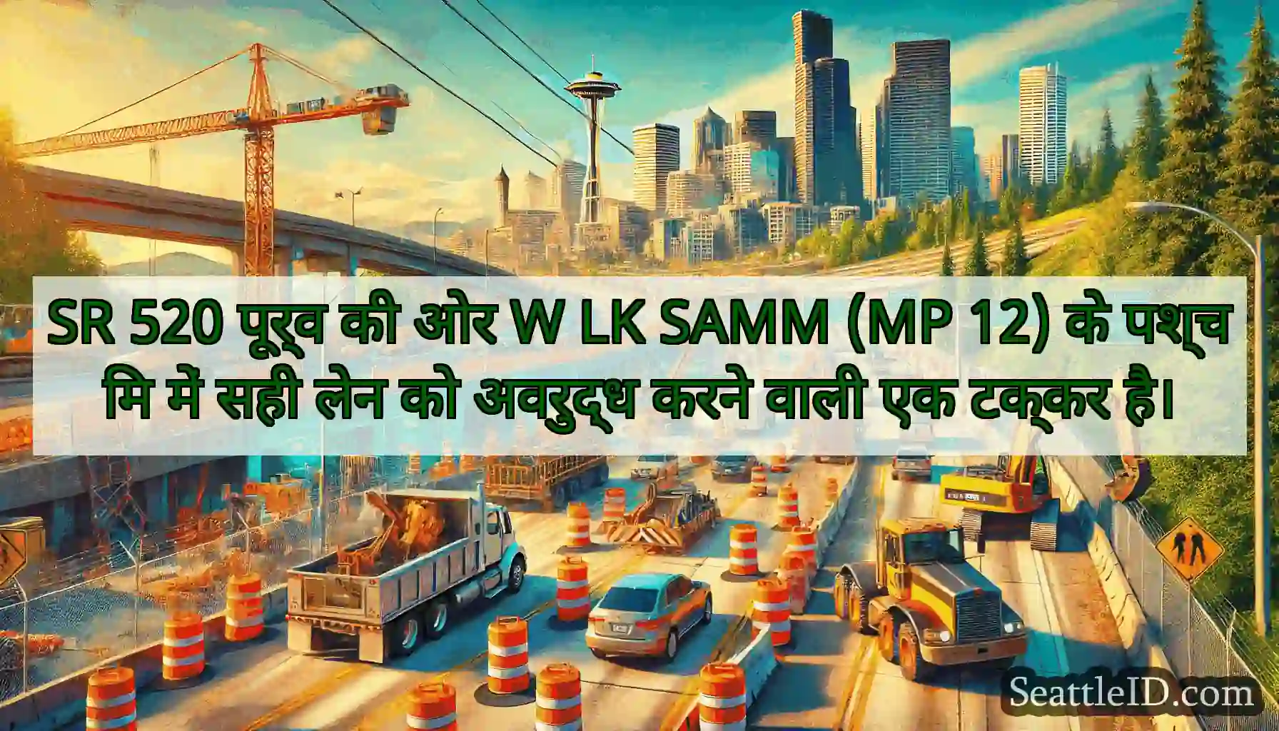 SR 520 पूर्व की ओर W LK SAMM (MP 12) के पश्चिम