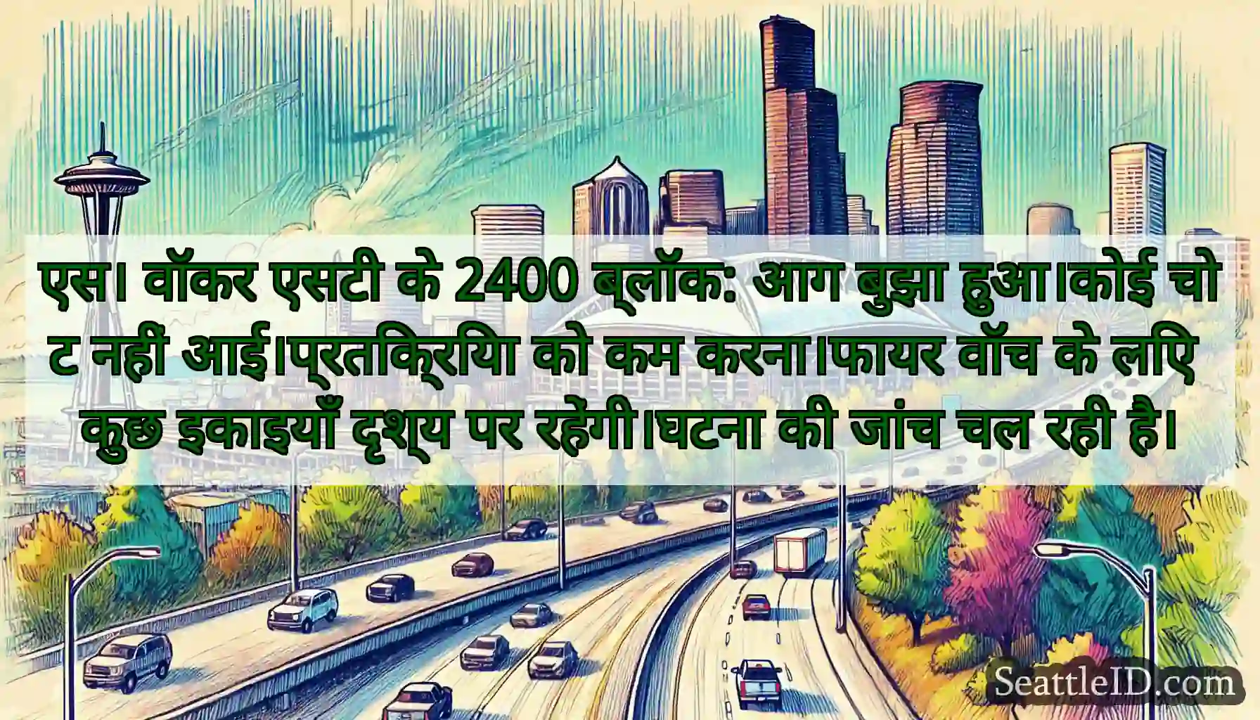 एस। वॉकर एसटी के 2400 ब्लॉक: आग बुझा हुआ।कोई चोट