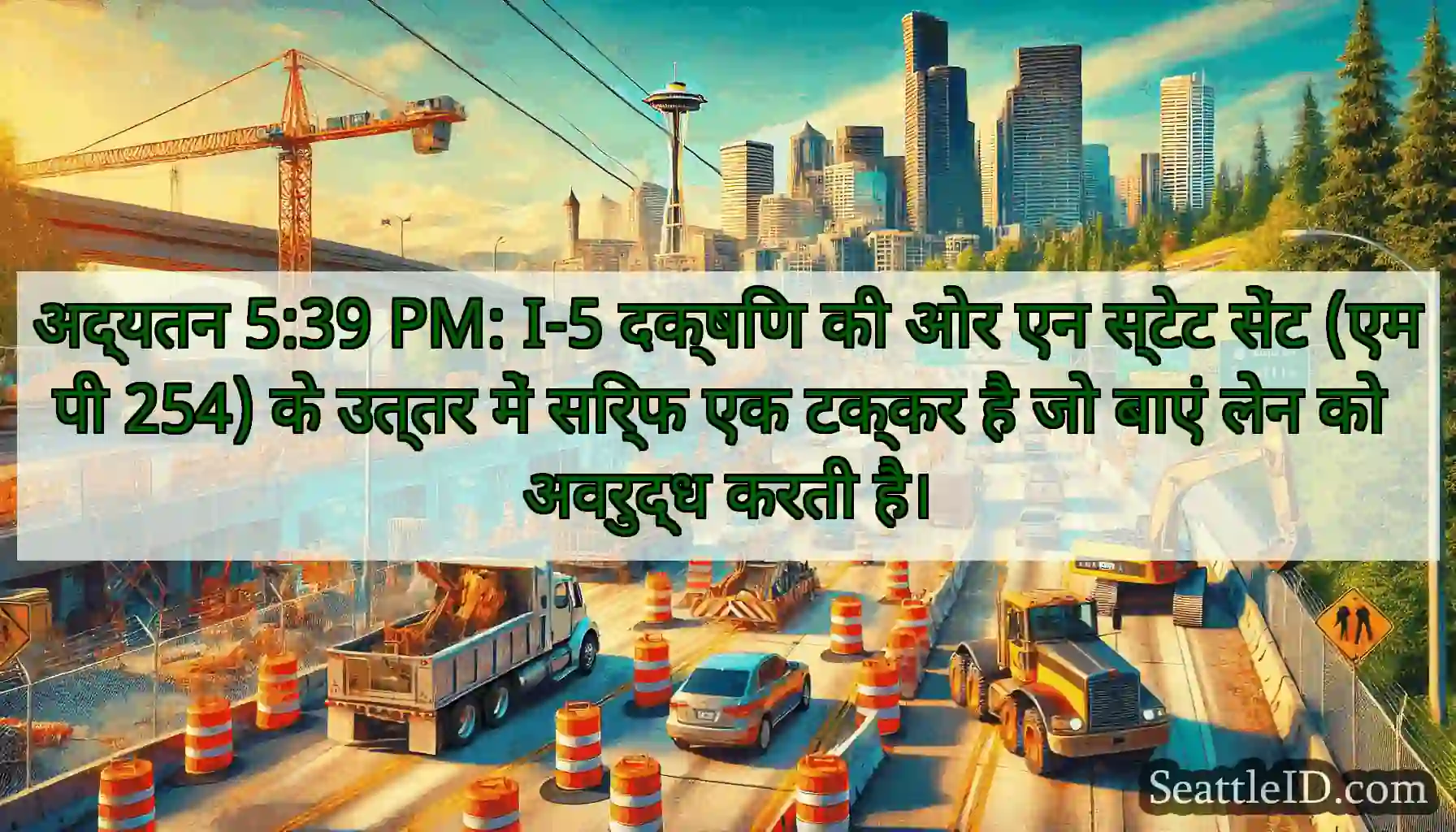 अद्यतन 5:39 PM: I-5 दक्षिण की ओर एन स्टेट सेंट