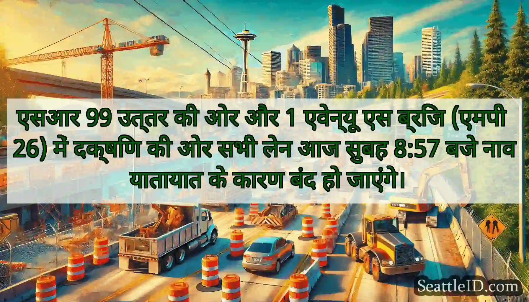एसआर 99 उत्तर की ओर और 1 एवेन्यू एस ब्रिज (एमपी