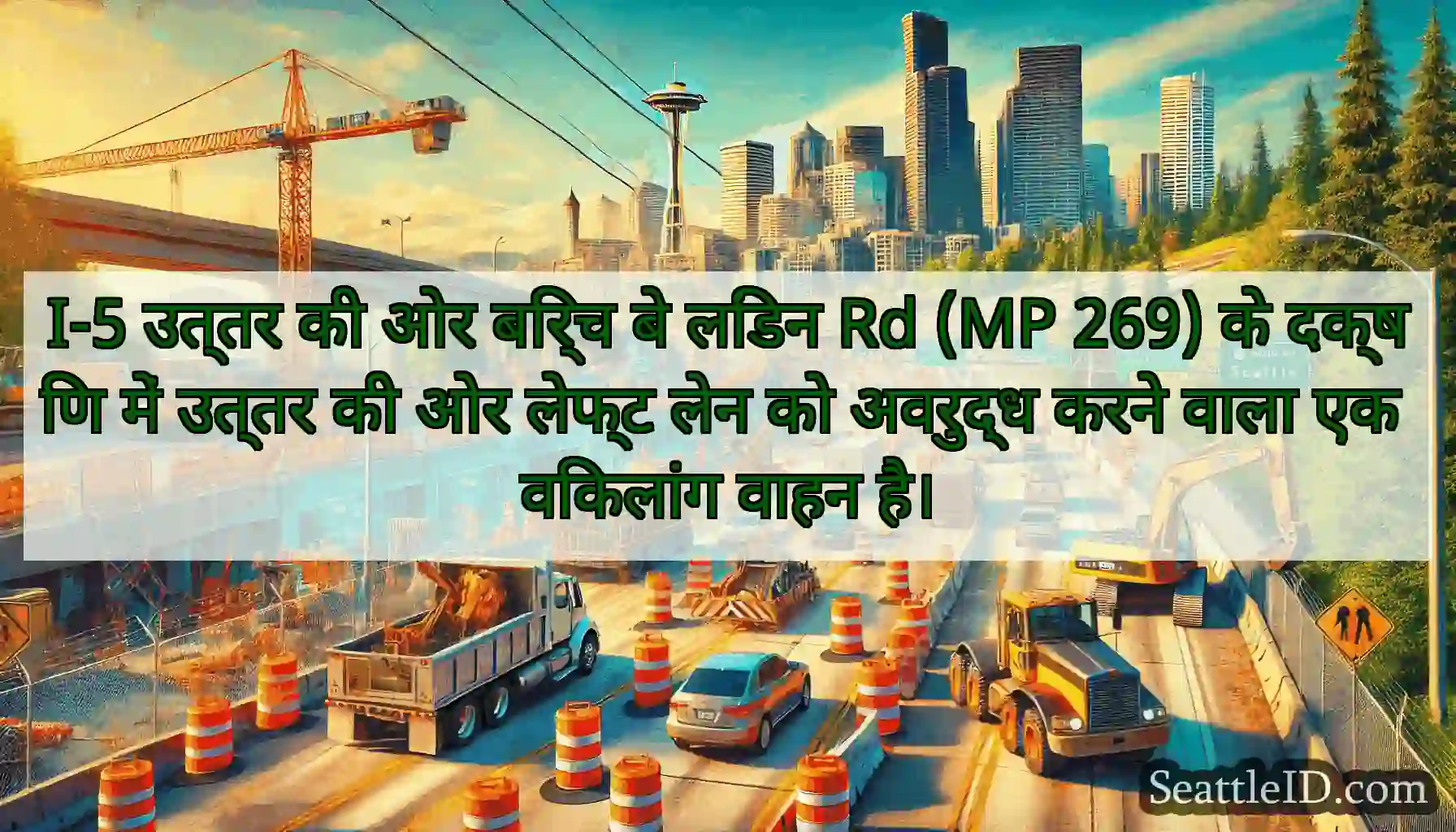 I-5 उत्तर की ओर बिर्च बे लिंडन Rd (MP 269) के