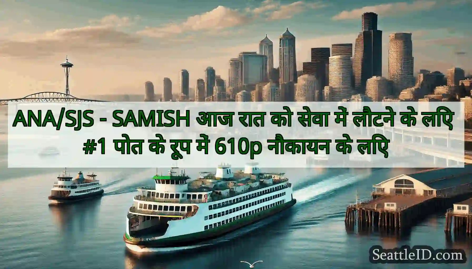 ANA/SJS - SAMISH आज रात को सेवा में लौटने के लिए