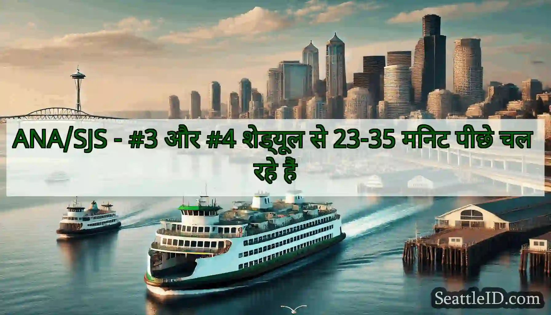 ANA/SJS - #3 और #4 शेड्यूल से 23-35 मिनट पीछे चल