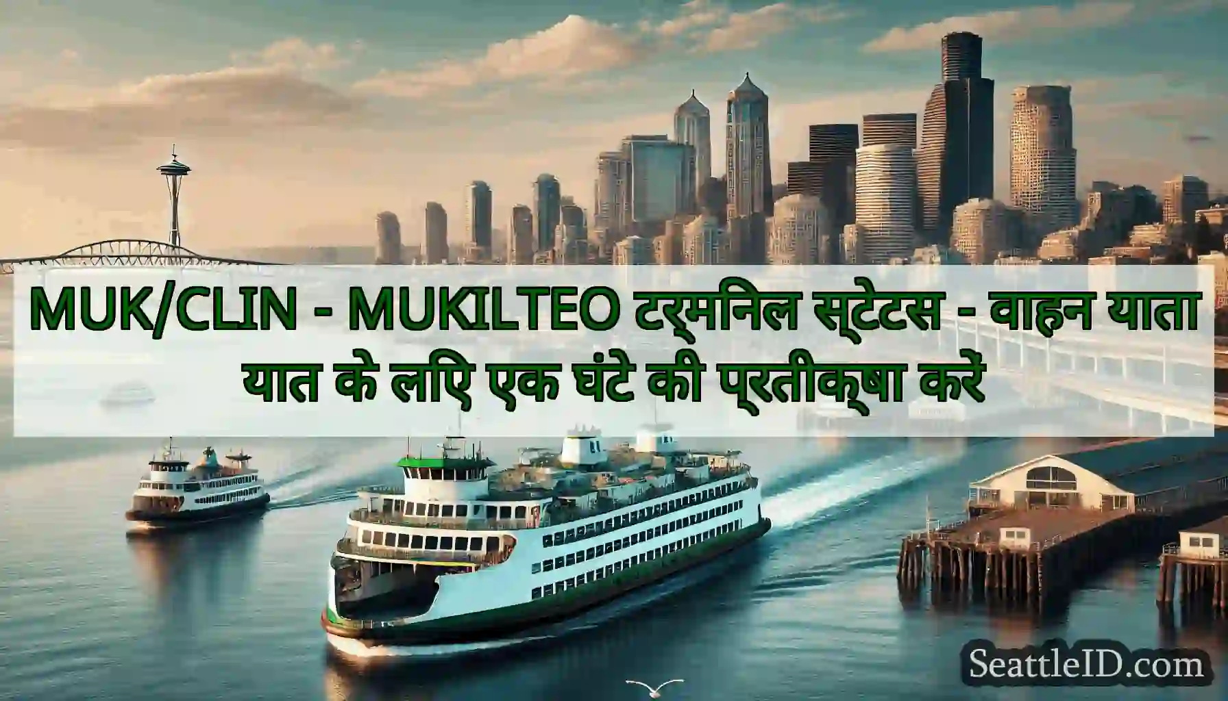 MUK/CLIN - MUKILTEO टर्मिनल स्टेटस - वाहन यातायात